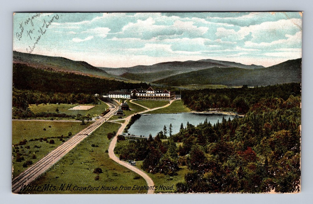 White Mountains NH-New Hampshire Crawford House Elephants Head Vintage Postcard