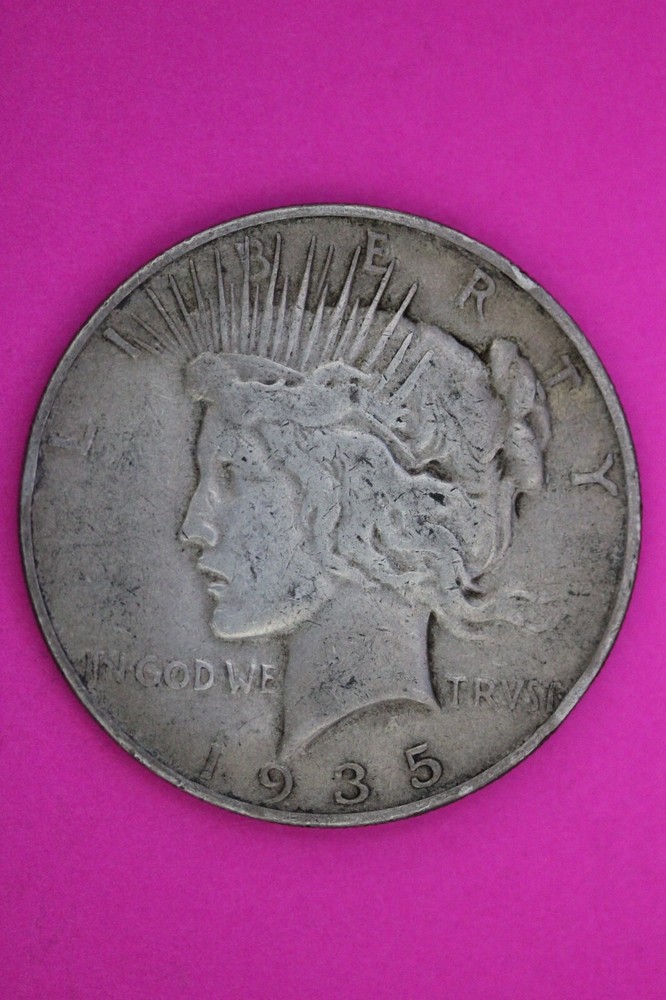 1935 S Liberty Peace Silver Dollar Scarce Semi Key Date Coin San Francisco 191