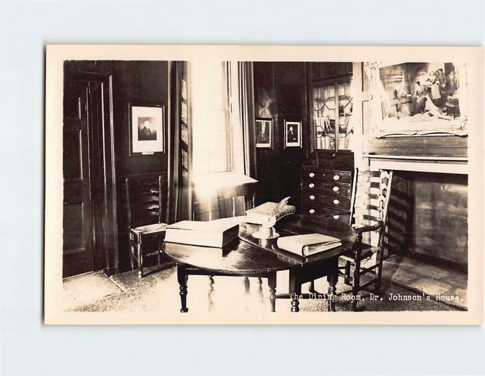Postcard The Dining Room Dr. Johnsons House London England