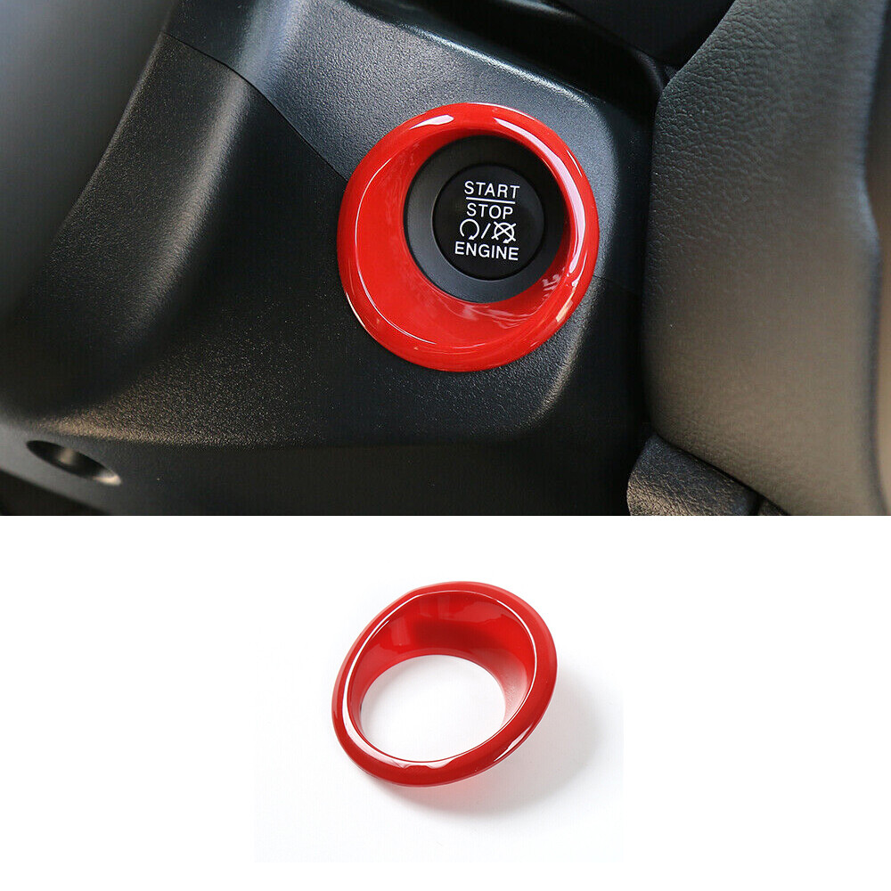 Car One-Click Startup Switch Button Trim 1PCS For Jeep Renegade 2017+ Bright Red