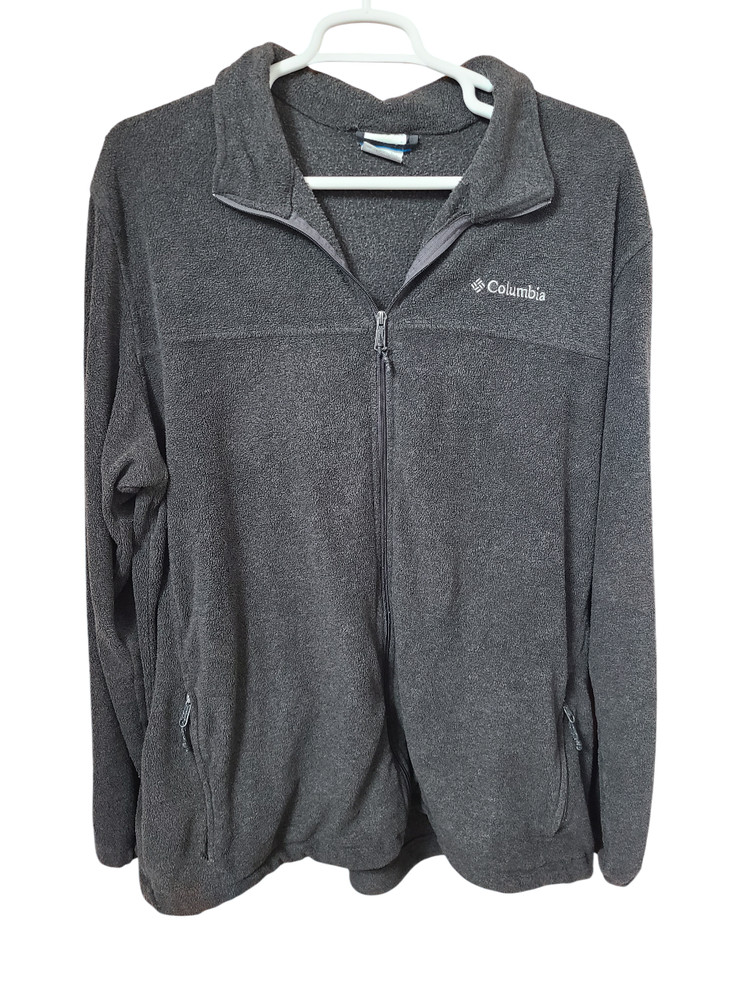Columbia Men's Full Zip Fleece Grey Jacket Size 2XL Big & Tall