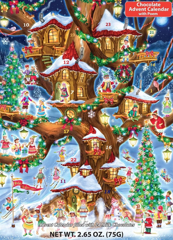 Vermont Christmas Company Elves' Treehouse Chocolate Advent Calendar...