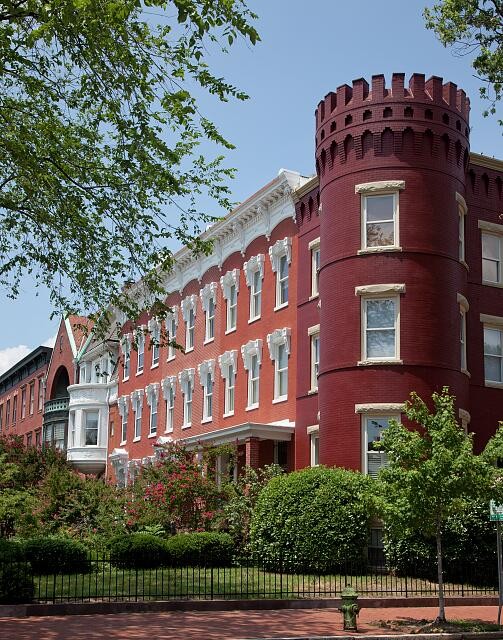 Washington DC East Capitol St Row Houses 2010 Red Brick Victorian Architecture