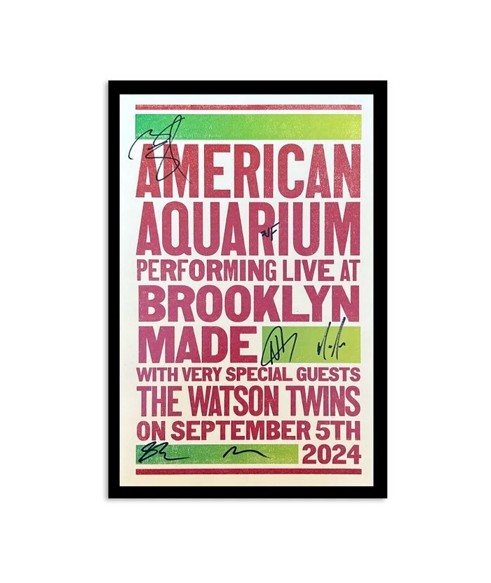 American Aquarium September 5 2024 In Brooklyn, NY Tour Poster