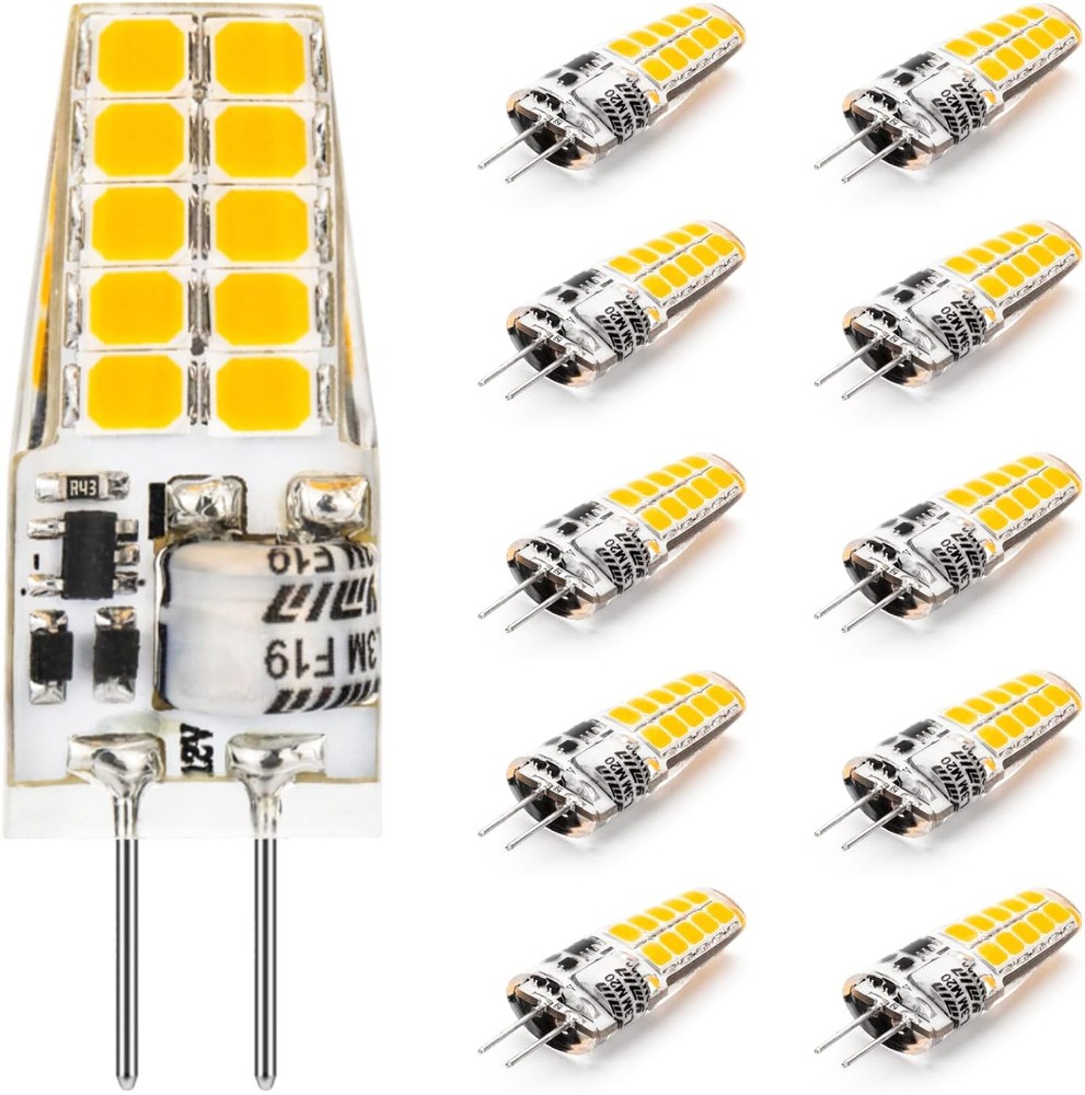 12V G4 LED Bulb T3 JC Bi-Pin 3.5W Warm White 2700K Non-Dimmable 2-Pack