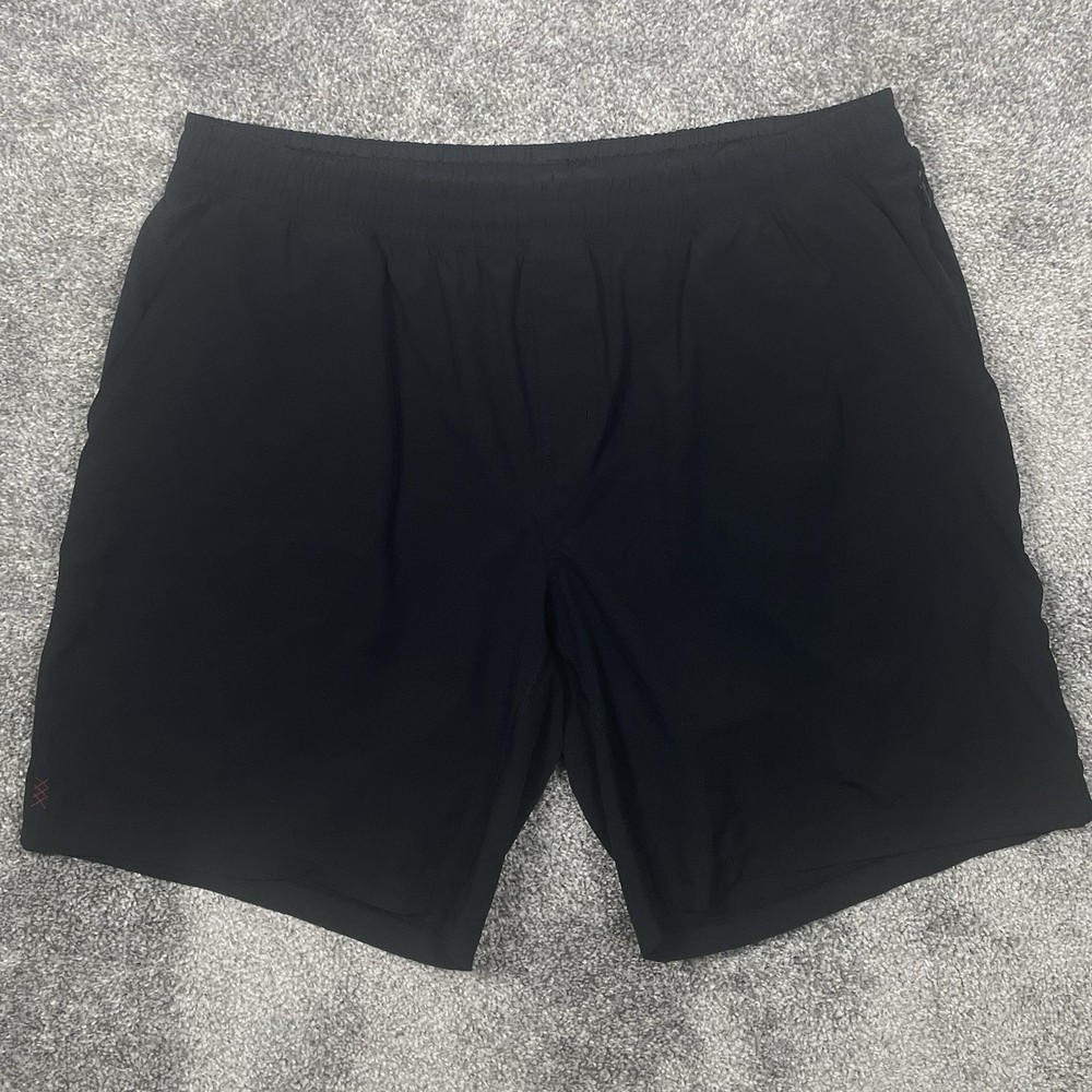 Rhone Mens 9” Mako Lined Shorts Black Size 3XL Zipper Pocket Performance Gym