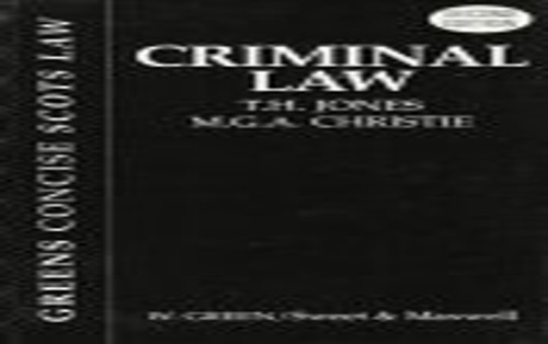 Criminal Law (Greens Concise Scots Law) by Christie, Michael G.A. Book Book TheFREE US DELIVERY | ISBN: 0414011465 | Quality Books