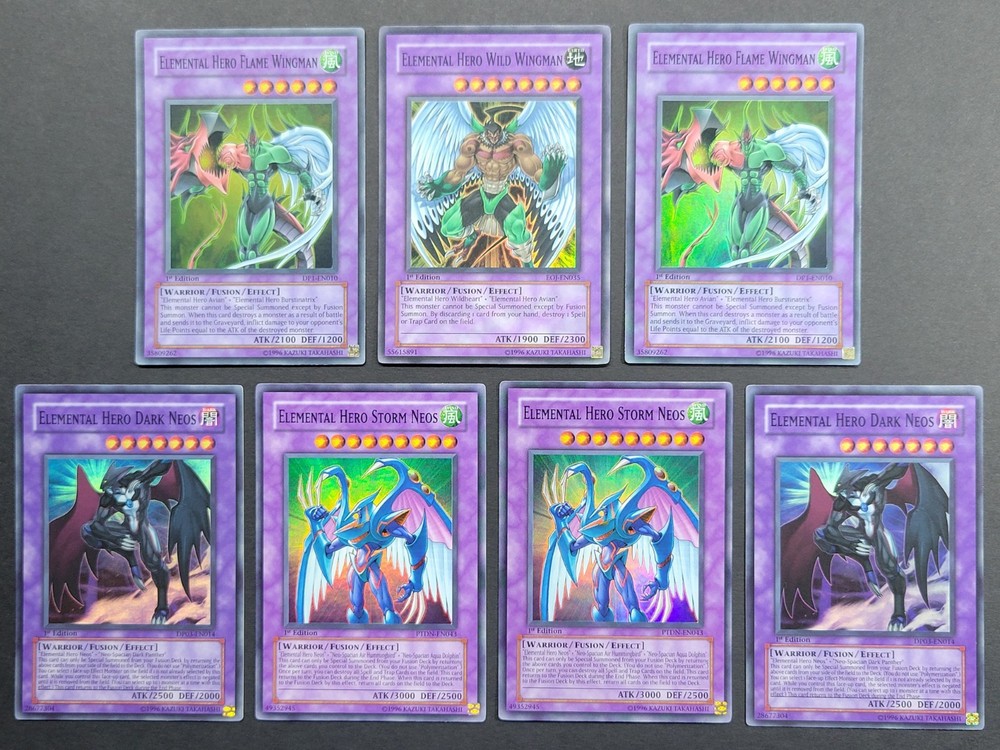 YuGiOh 7-Card Lot E-Heroes 1st Edition Super Rare Collection