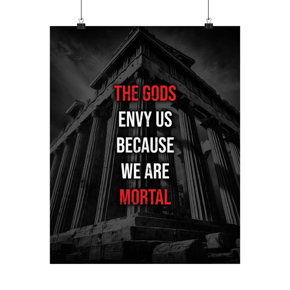 The Gods Envy Us Achilles Quote Poster – Motivational Wall Art from Troy-image