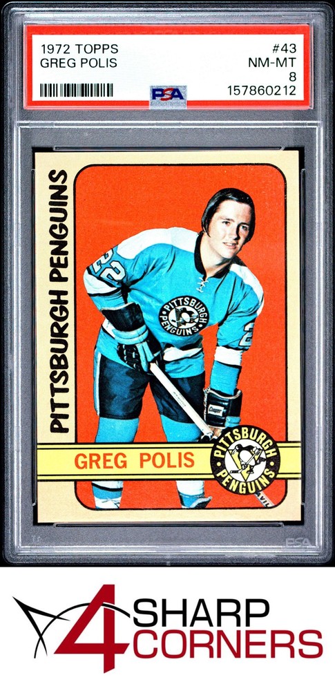 1972 Topps #43 Greg Polis Penguins Psa 84SC is the hobby's first consignment choice on eBay!