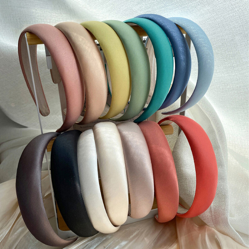 Headwear Ladies Elastic Fashion Bezel Hair Hoop New Wide Hair Band Wide Side