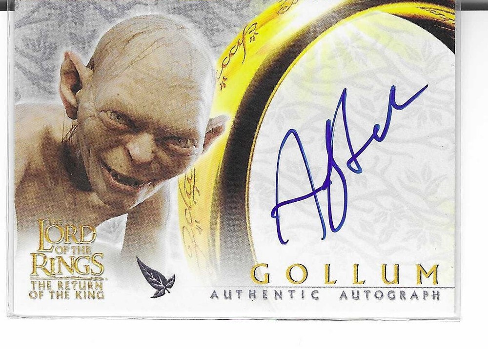 2003 topps lord of the rings return of the king autograph andy serkis