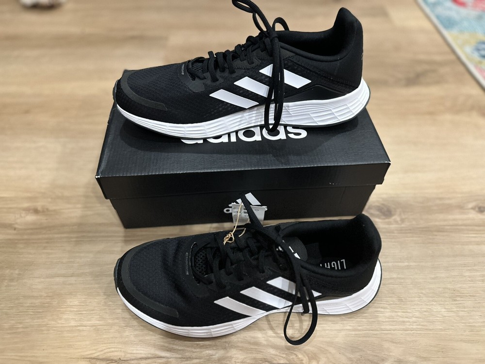 Size 10.5 - adidas Duramo SL Black White Woman’s Running Shoes