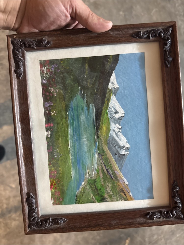 Original Oil Painting Of Mountain Landscape