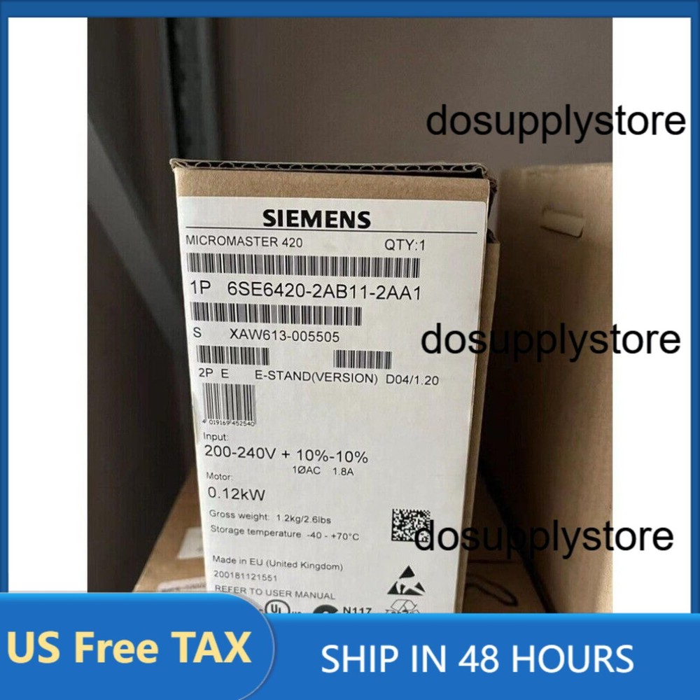 New Siemens 6SE6 420-2AB11-2AA1 6SE6420-2AB11-2AA1 MICROMASTER420 without filter