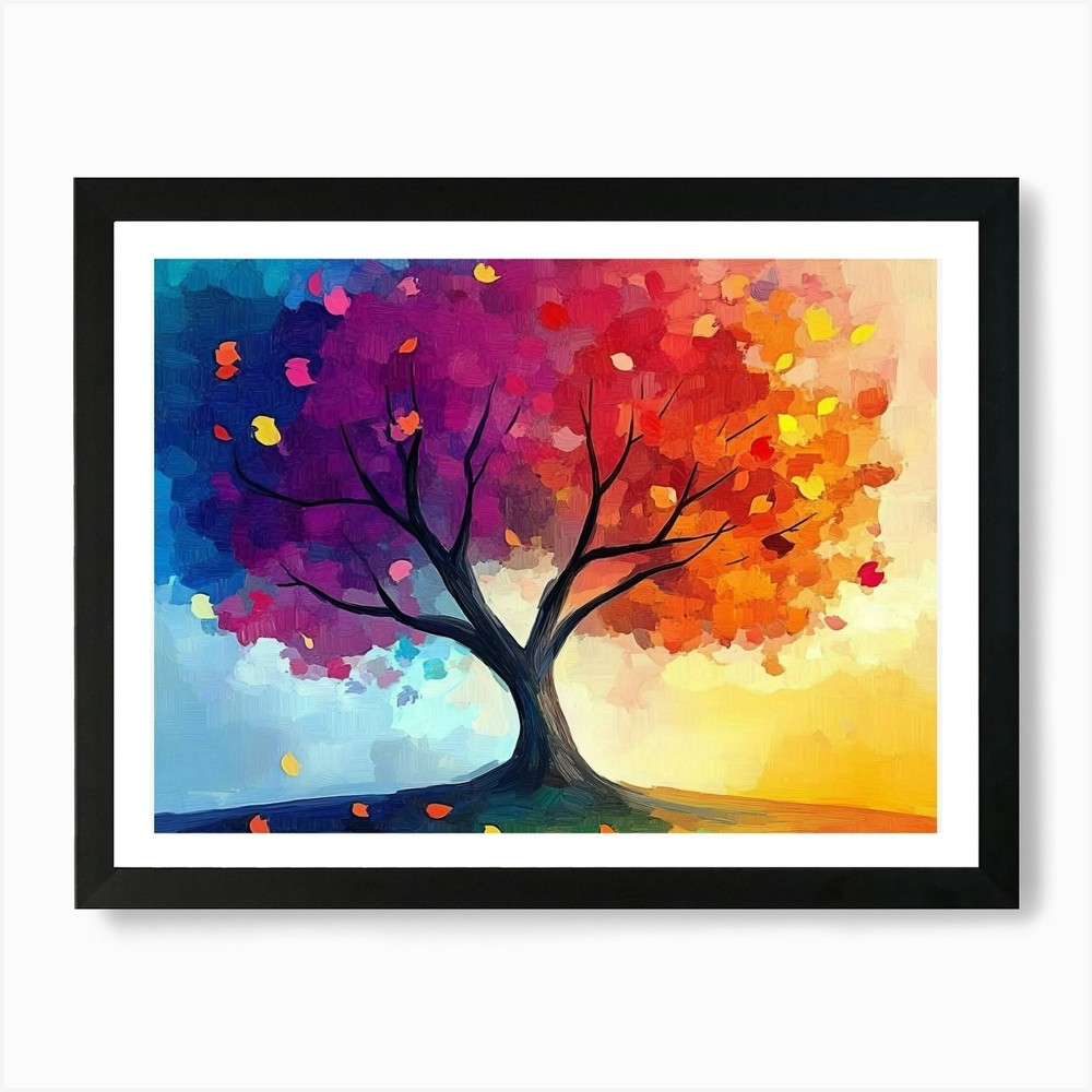 Tree of Life 155 Framed Wall Art Canvas Print Poster Picture