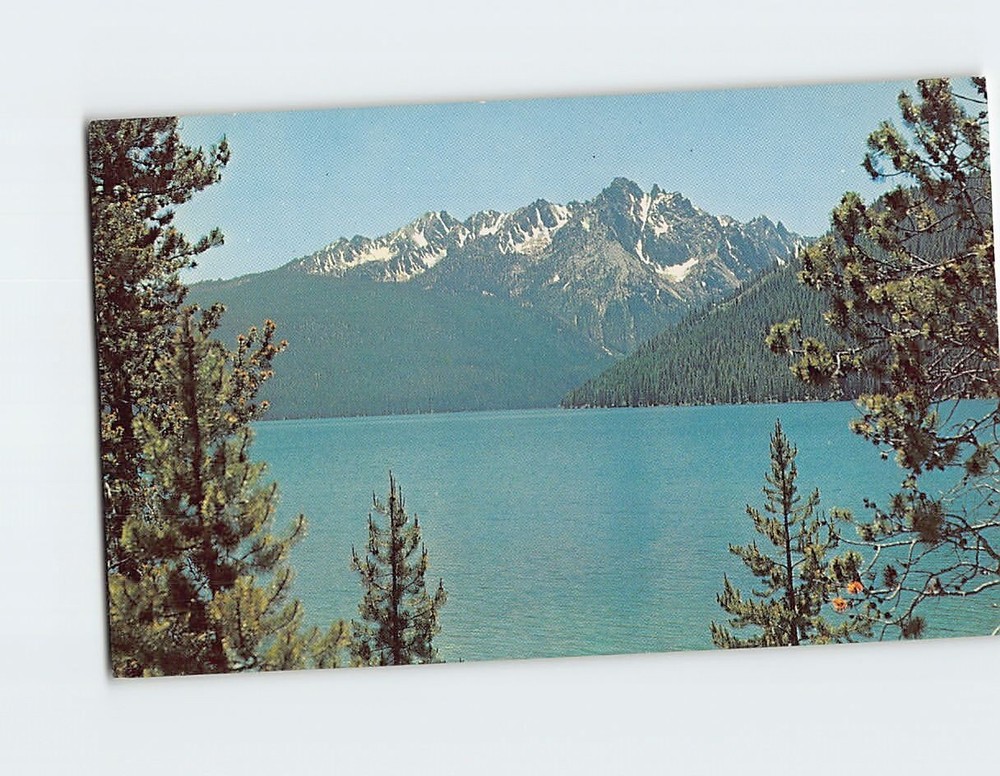 Postcard Redfish Lake Sawtooth Mountains near Stanley Idaho USA