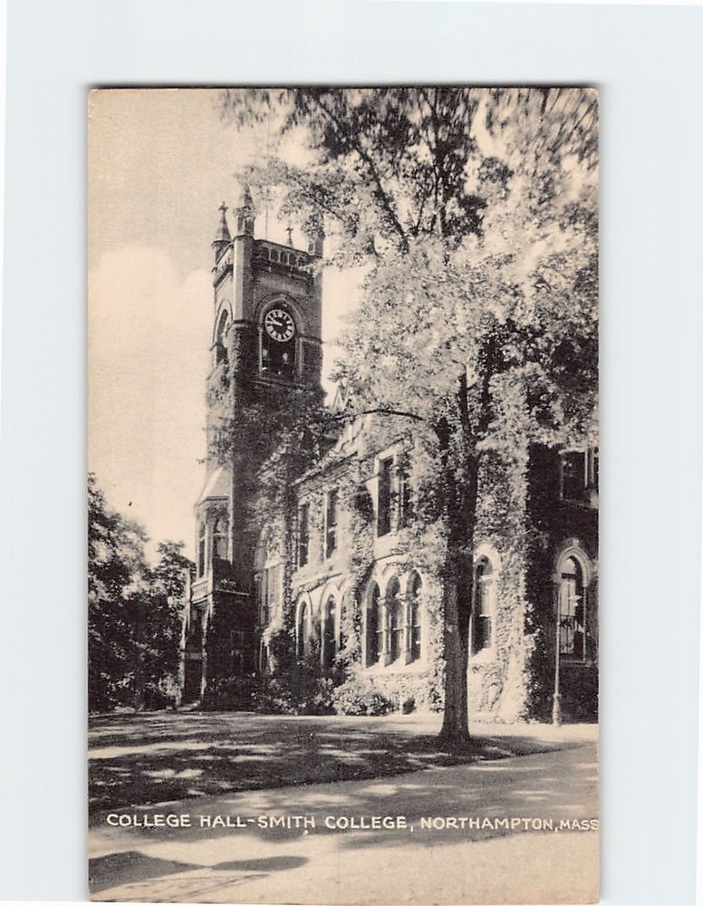Postcard College Hall Smith College Northampton Massachusetts USA