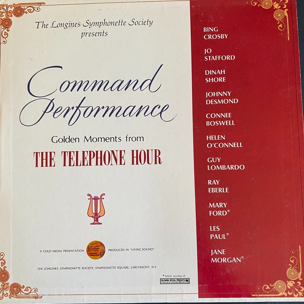 Various Artists – Command Performance LP Record Longines Symphonette Pop 33 RPM