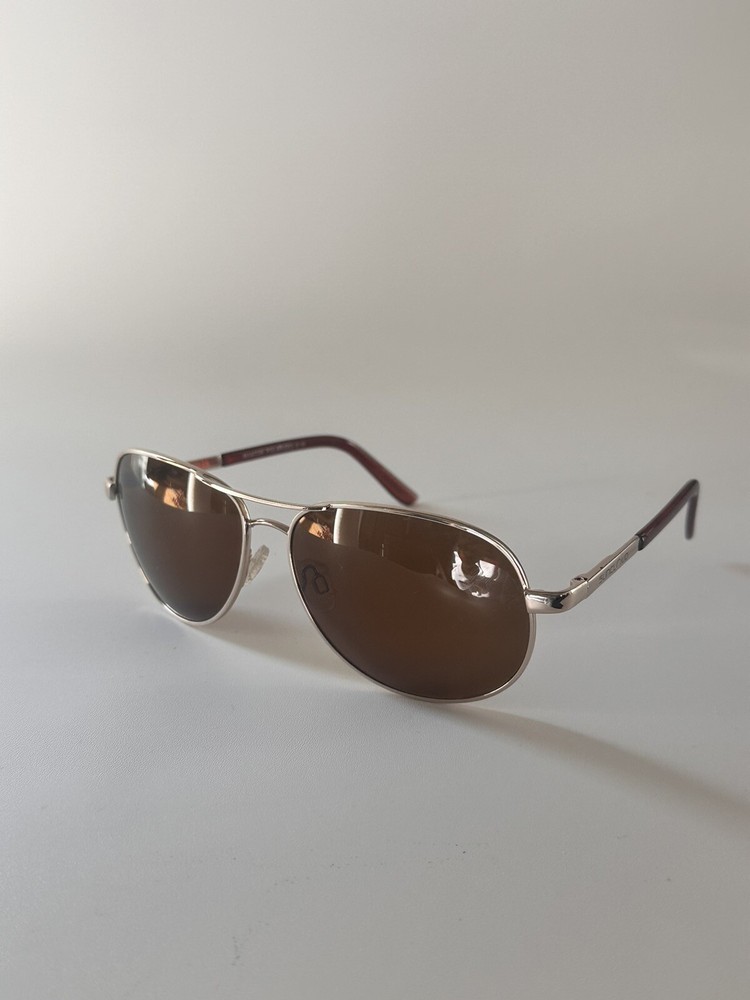 SunCloud by Polaroid Unisex Polarized Aviator Sunglasses Gold /Brown