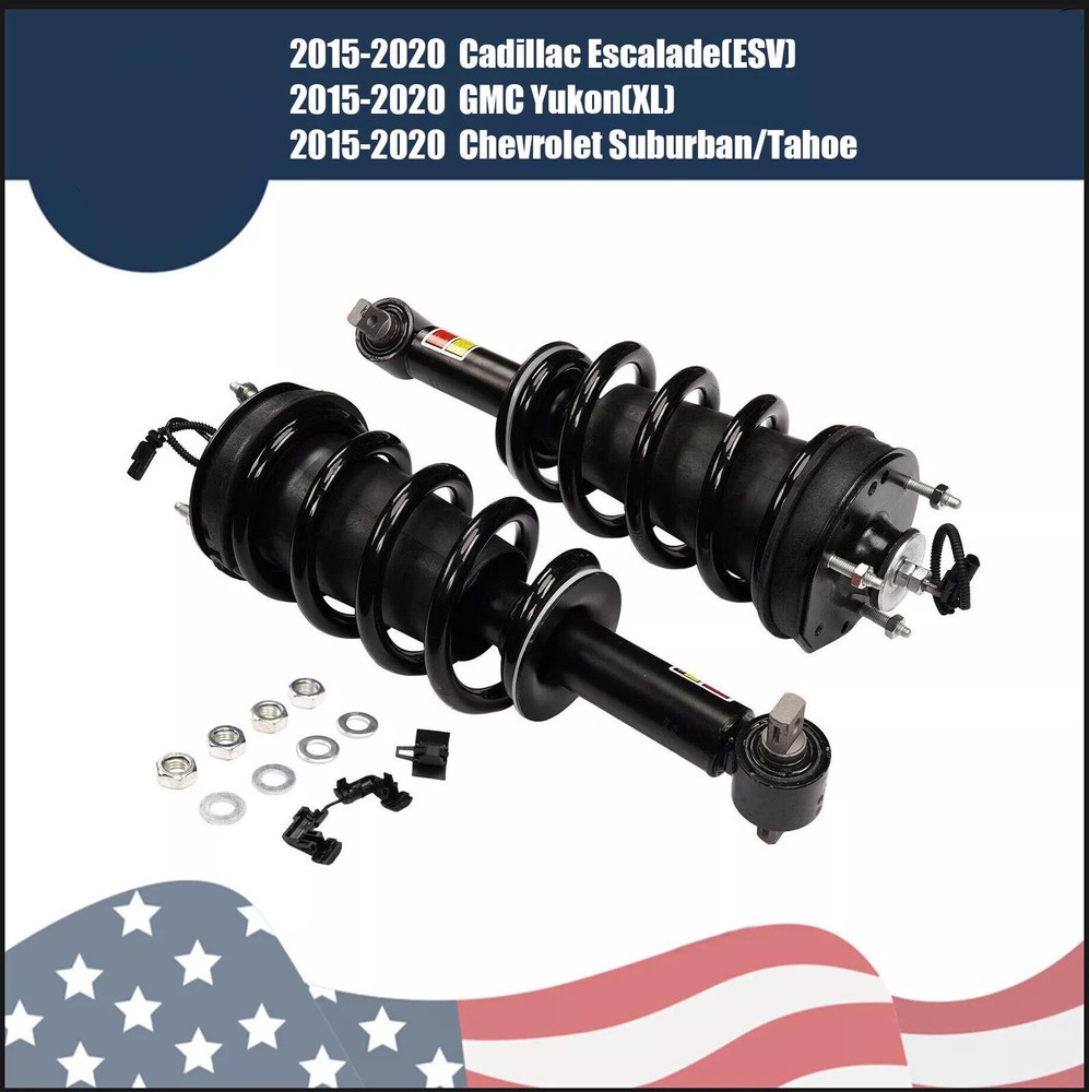 Pair Front Loaded Quick shock Struts Magnetic Ride for 2015-20 Cadillac Escalade