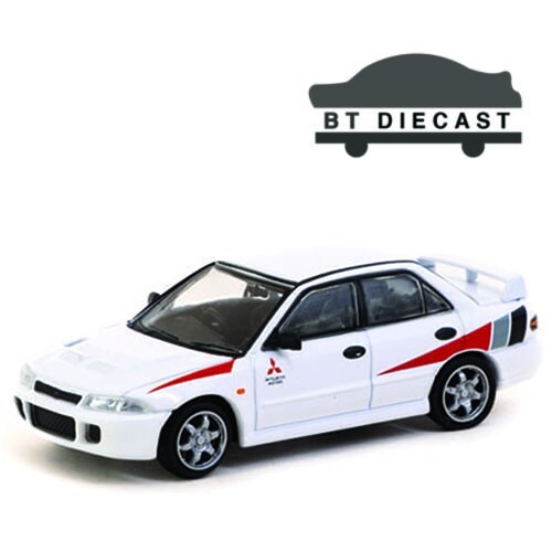 Tarmac Works Mitsubishi Lancer Rs Evolution 1/64 White T64G-048-Rs