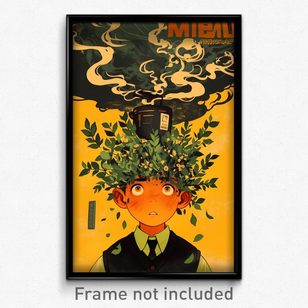 Vintage Mexican Movie Poster Print – Boy with Leaf Hair Ornament