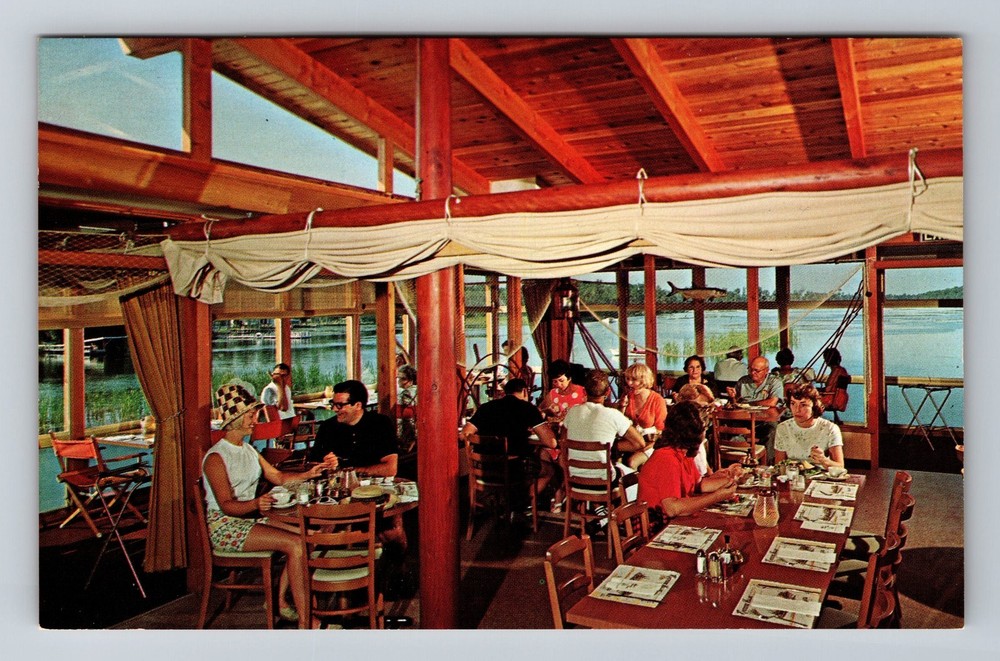 Homosassa Springs FL-Florida, Yardarm Restaurant Dining Room, Vintage Postcard