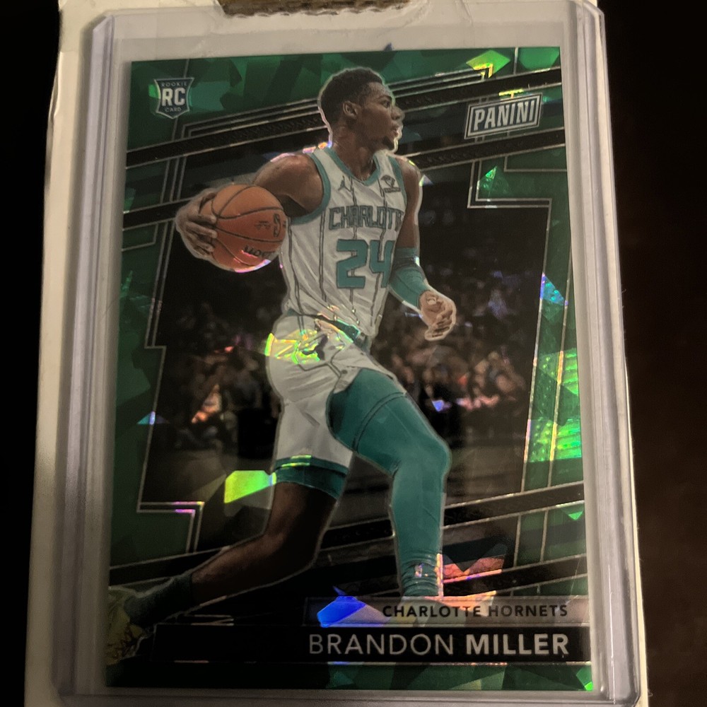 2024 Panini National VIP Prizm Brandon Miller Green Cracked Ice 76/99 RC Colors!
