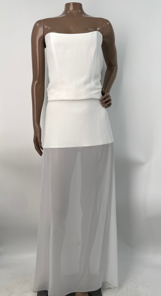 Mare Mare Womens Two Piece Set White Size XL Maxi Skirt Strapless Corset Lace Up