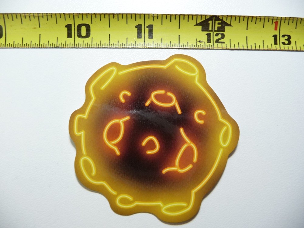 Neon Space Asteroid Vinyl Sticker Fun Cute Decor