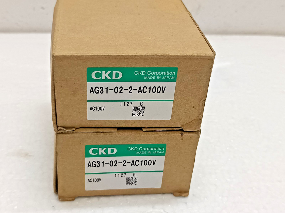 CKD Corporation AG31-02-2 Solenoid Valve 100V 110V 2 Pcs Combo Made In Japan