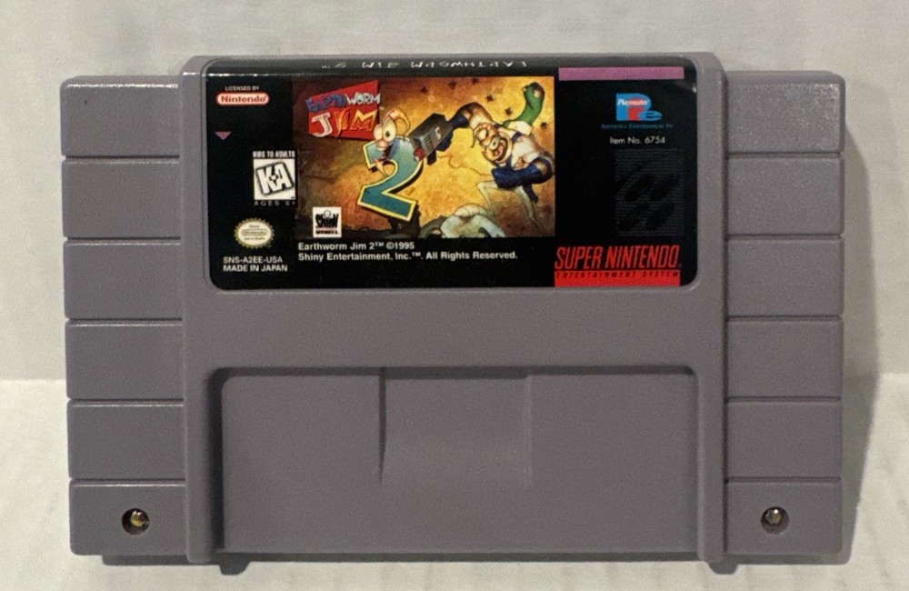Earth Worm Jim 2 (Super Nintendo SNES, 1995) Cartridge Only Tested and Working