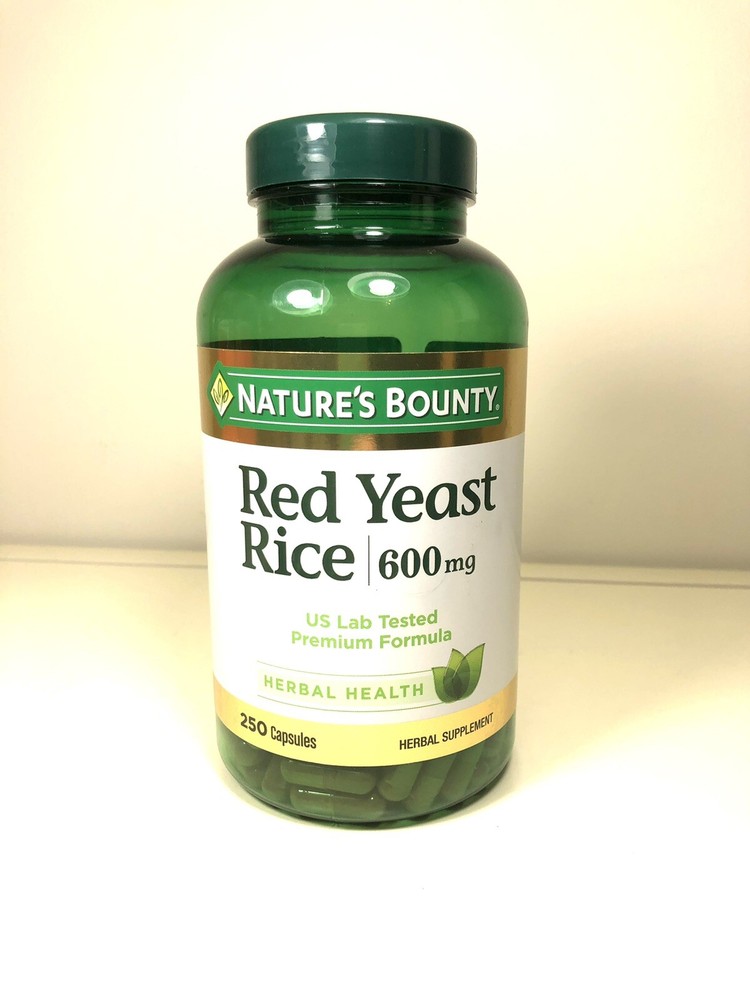 Nature's Bounty Red Yeast Rice 600mg 250 Capsules EXP 09/2027