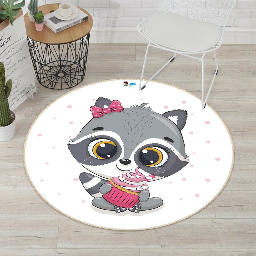 3D Cute Cartoon Gray Fox NAO4652 Game Rug Mat Elegant Photo Carpet Mat Fay