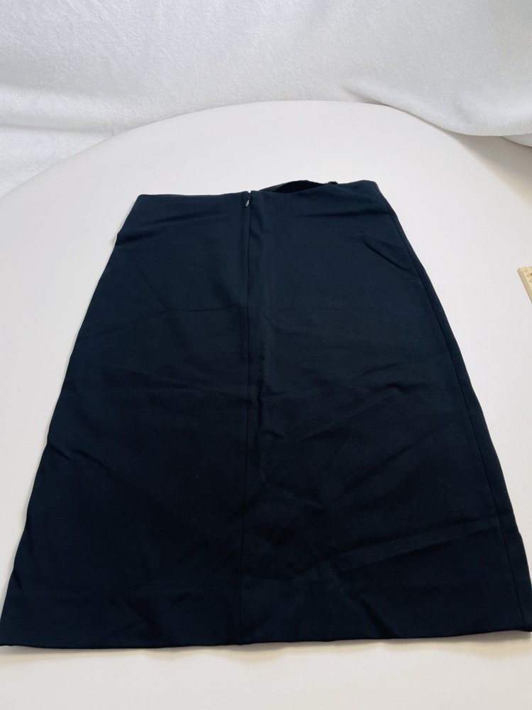 Everlane Black Ponte Column Midi Skirt Minimalist Quiet Luxury Career Beautful