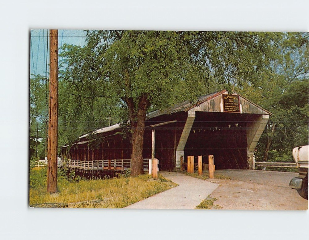 Postcard Covered Bridge Newton Falls Ohio USA
