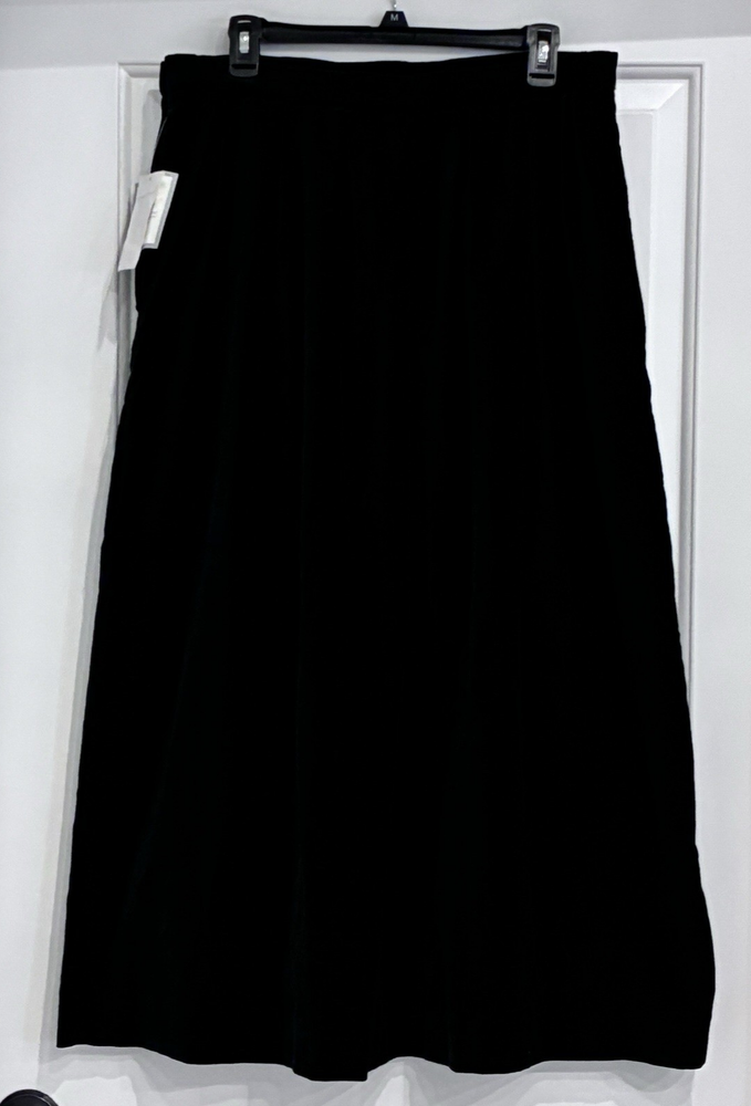 NWT Susan Bristol Black Velvet Goth Maxi Skirt Size 14 Vintage Phoebe Boho