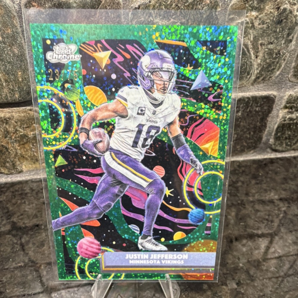 2025 Topps Chrome Cosmic Justin Jefferson Minnesota Vikings #65 Parallel /75 NFL