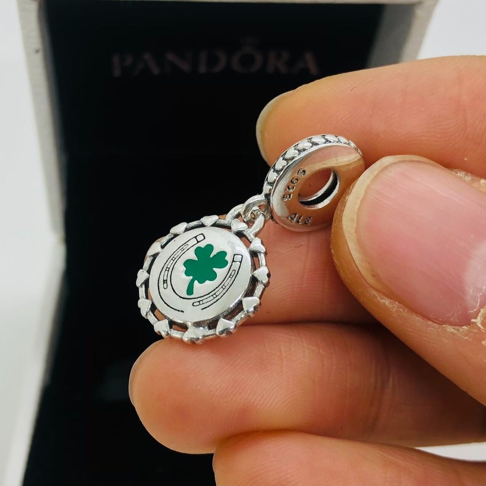 Pandora Ireland 🇮🇪 Exclusive Country Irish Dangle Clover Horseshoe Charm