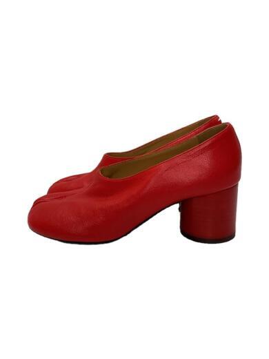 Maison Margiela Tabi Vibram Sole Pumps 37 Red Leather FRh44
