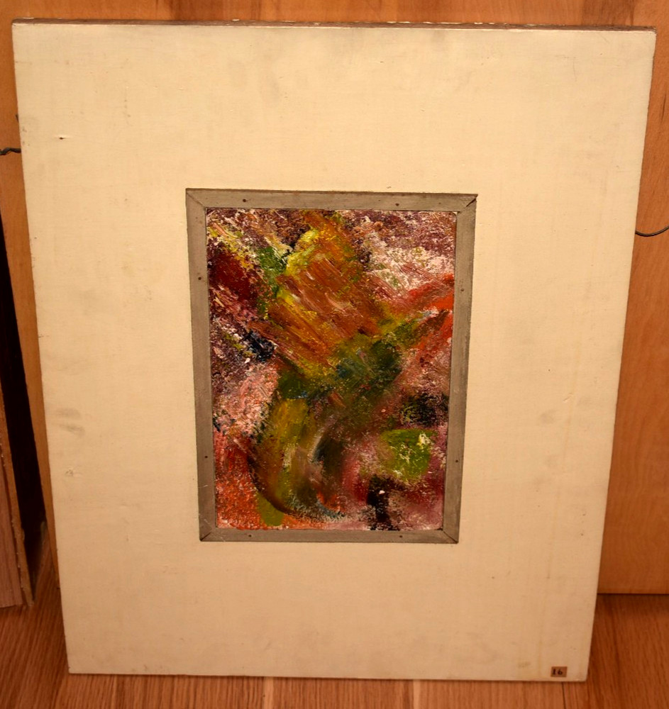 1960s Boston Mid Century Abstract Art Painting Edward Cooper Expressionist