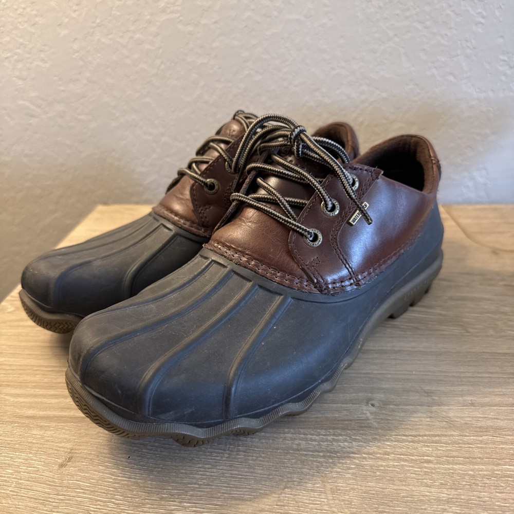 Sperry Men’s Decoy Low Duck Boot Leather Size 7.5 M Brown Waterproof