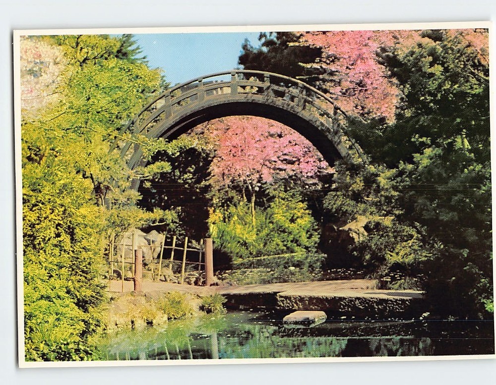 Postcard Moon Bridge Japanese Tea Garden San Francisco California USA
