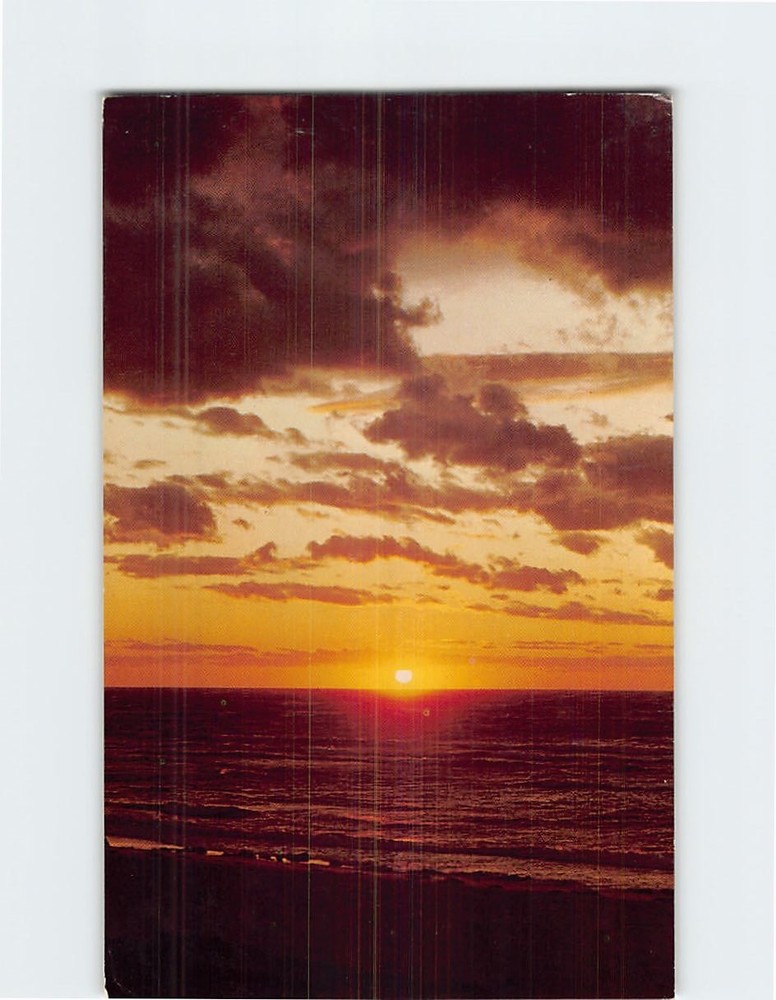 Postcard Sunset on Cape Cod Bay Massachusetts USA