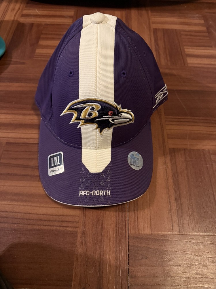 BALTIMORE RAVENS TWO-TONE HAT MVP AUTHENTIC NFL FOOTBALL TEAM CAP L/xl