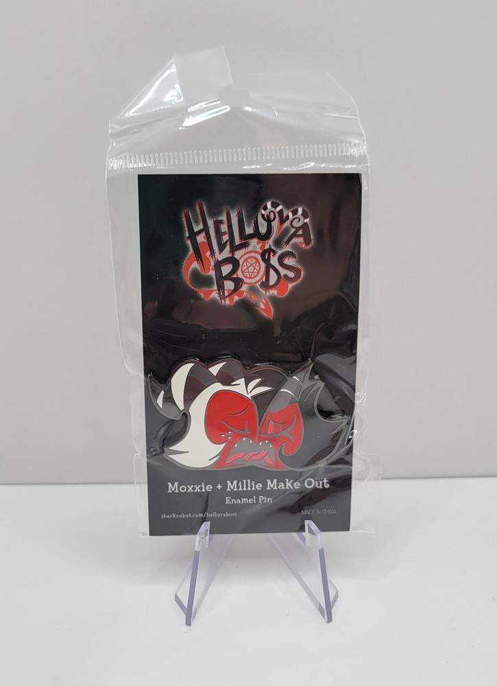 Helluva Boss Moxxie + Millie Make Out Enamel Pin Vivziepop Sharkrobot