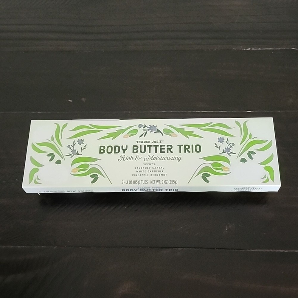 TRADER JOE'S Body Butter Trio Lavender Santal White Gardenia Pineapple Bergamot