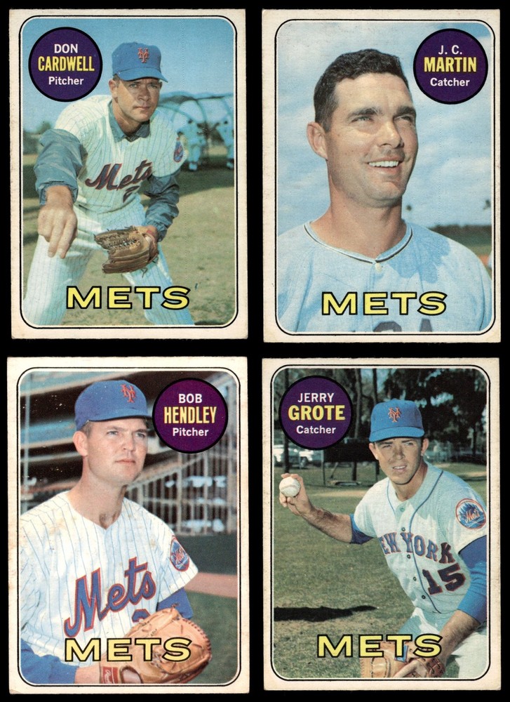 1969 O-Pee-Chee Mets Near Team Set 4.5 - VG/EX+ 7214824 (4 / 8 cards)