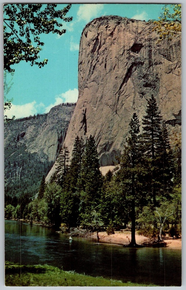 Vtg Postcard El Capitan Granite Yosemite National Park, CA 1950s